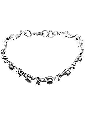 Faceted Gemstone Bracelet (Garnet, Peridot, Amethyst and Citrine)