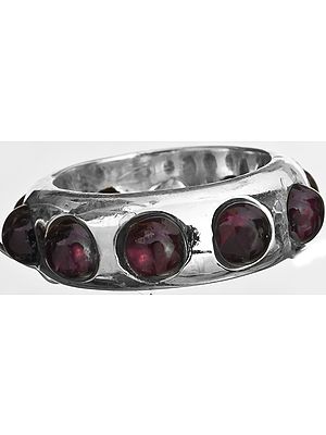 Sterling Silver Band with Pearls