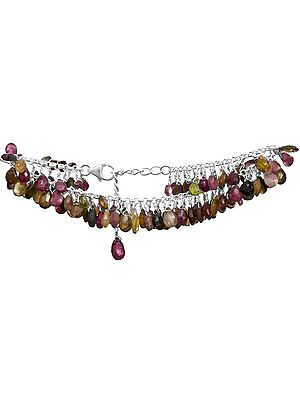 Faceted Tourmaline Bunch Bracelet