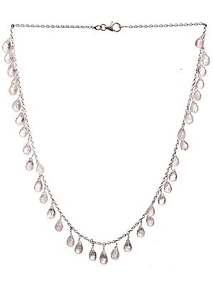 Faceted Rainbow Moonstone Necklace