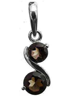 Sterling Pendant with Faceted Gems