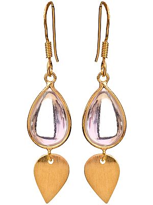 Faceted Crystal Gold Plated Earrings