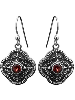 Sterling Garnet Earrings