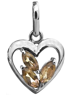 Faceted Citrine Valentine Pendant