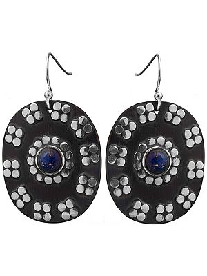 Wood Earrings with Sterling Silver