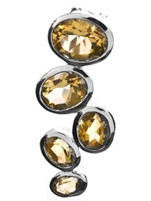 Sterling Pendant with Faceted Gems