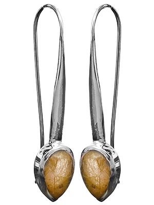 Rutilated Quartz Earrings