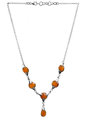 Faceted Carnelian Necklace