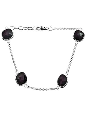 Sterling Bracelet With Faceted Gems