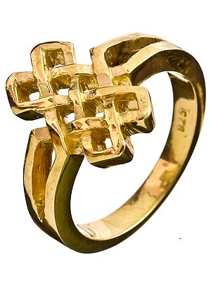 Endless Knot Gold Plated Ring