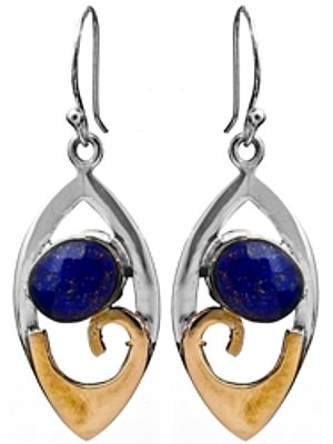 Sterling Earrings with Faceted Gems