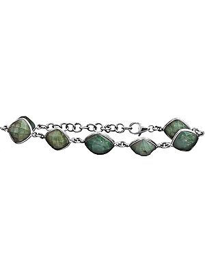Faceted Emerald Bracelet