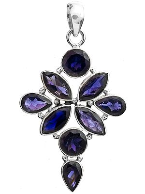 Faceted Iolite Pendant