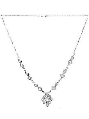 Faceted Rainbow Moonstone Necklace