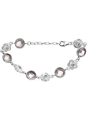 Sterling Silver Bracelet with Gems