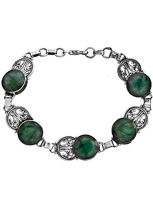 Faceted Emerald Bracelet
