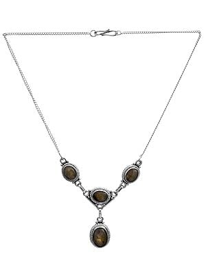 Sterling Necklace with Tiger's Eye Gemstone