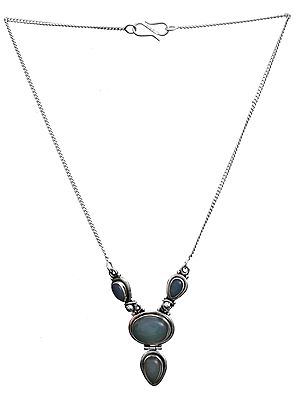 Sky Blue Chalcedony Necklace