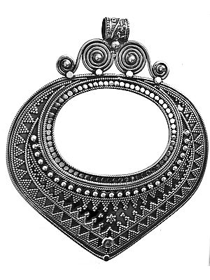 Sterling Large Pendant with Granulation work and Spiral