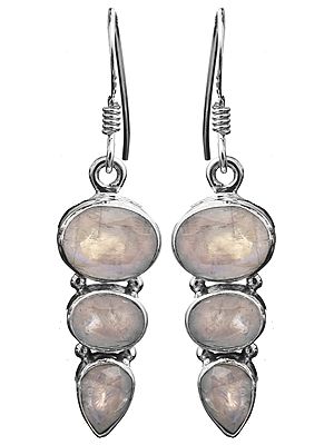 Faceted Rainbow Moonstone Earrings