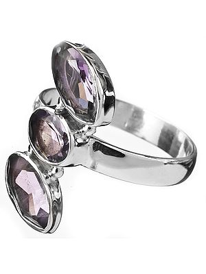 Faceted Amethyst Ring