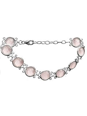 Faceted Rose Quartz Bracelet