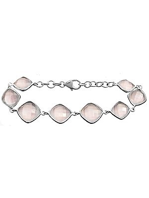 Faceted Rose Quartz Bracelet