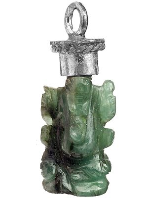 Lord Ganesha Pendant (Carved in Emerald)