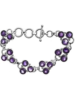 Faceted Amethyst Bracelet