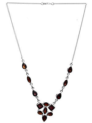 Faceted Garnet Necklace