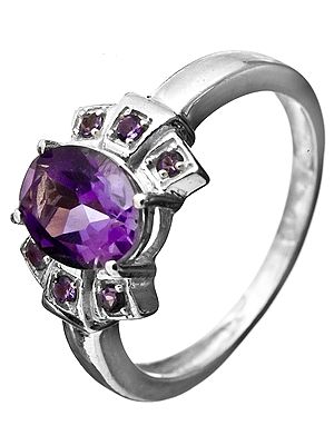 Faceted Amethyst Ring