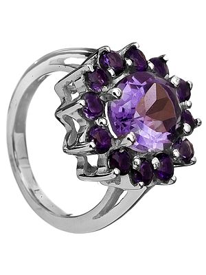 Faceted Amethyst Ring