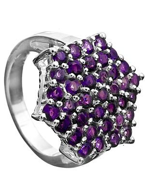 Faceted Amethsyt Ring