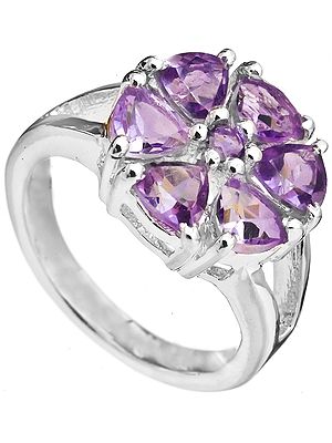 Faceted Amethyst Ring