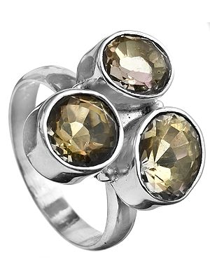 Faceted Lemon Topaz Ring