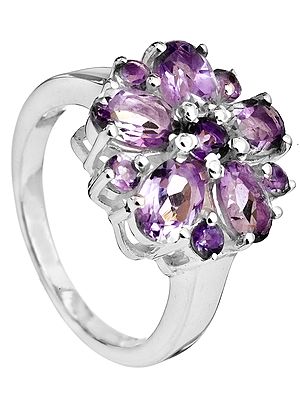 Faceted Amethyst Ring