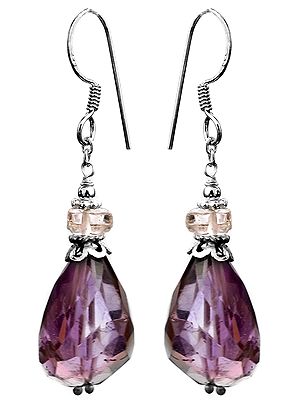 Faceted Amethyst with Crystal Earrings