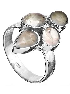 Rose Quartz and Moonstone Ring