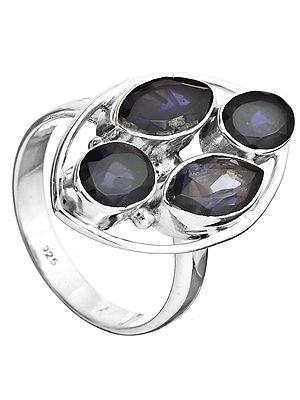 Faceted Iolite Ring