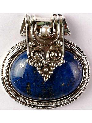 Lapis Lazuli Crown with Pearl