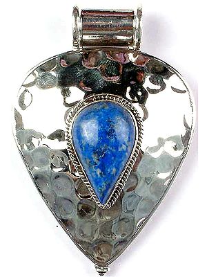 Lapis Lazuli Symmetrical Inverted Teardrop with Dimples