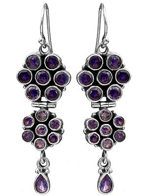 Faceted Iolite Earrings