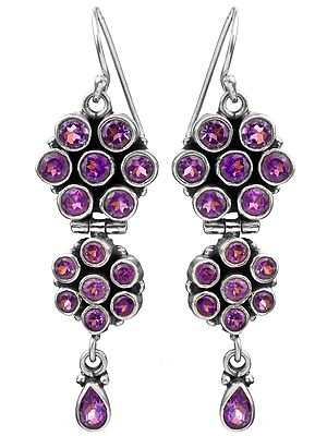 Faceted Amethyst Earrings