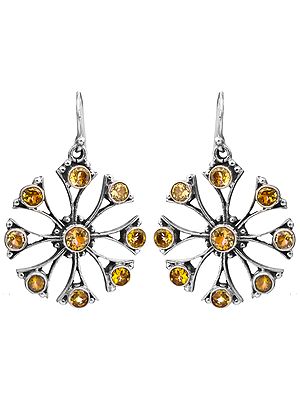 Faceted Citrine Earrings