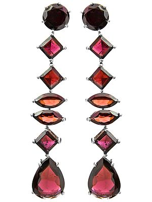 Garnet Post Earrings