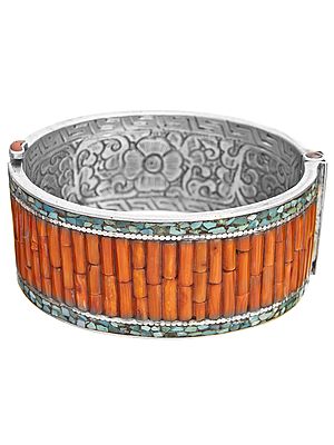 Coral with Turquoise Bracelet