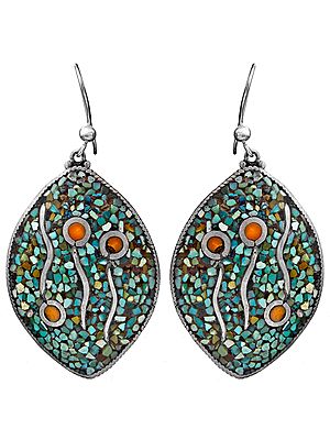 Inlay Earrings from Afghanistan