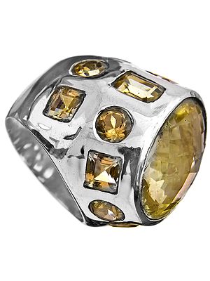 Faceted Citrine Ring