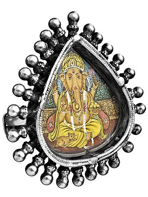Lord Ganesha Large Photo Ring