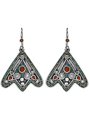 Inlay Earrings from Afghanistan